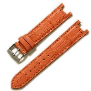 カルティエ　クロコストラップ カルティエ Cartier レッド クロコダイル GP 腕時計パーツ 純正 替え