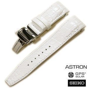 【SEIKO】アストロン 8Xシリーズ用 クロコダイル ホワイト