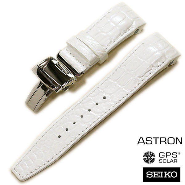 SEIKO】アストロン 8Xシリーズ用 クロコダイル ホワイト